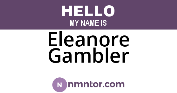 Eleanore Gambler