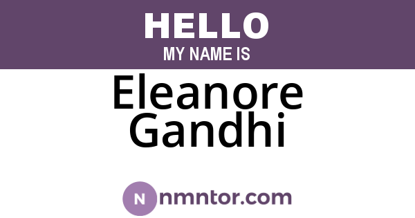 Eleanore Gandhi