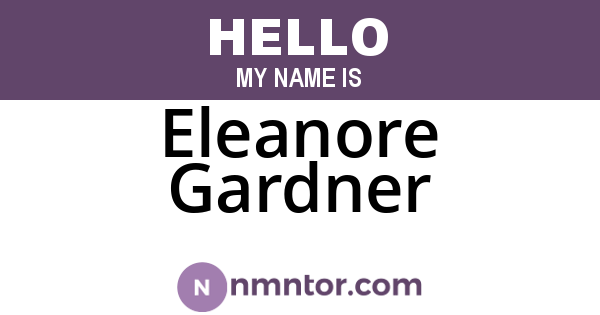 Eleanore Gardner