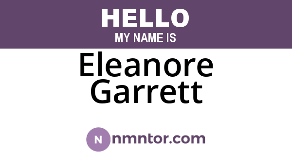 Eleanore Garrett