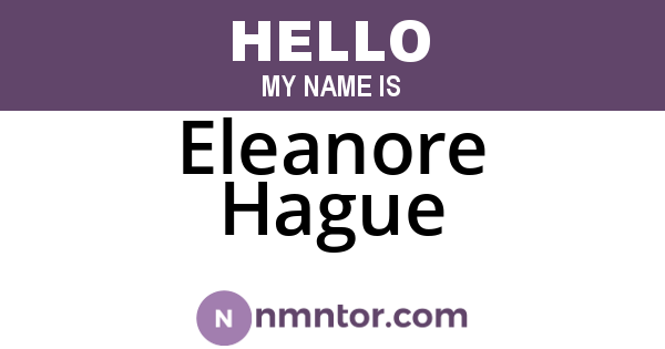 Eleanore Hague