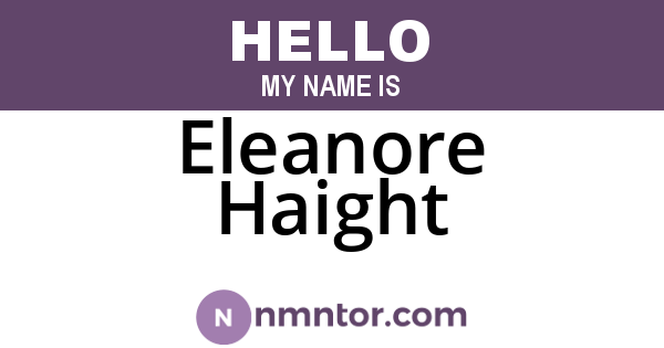 Eleanore Haight