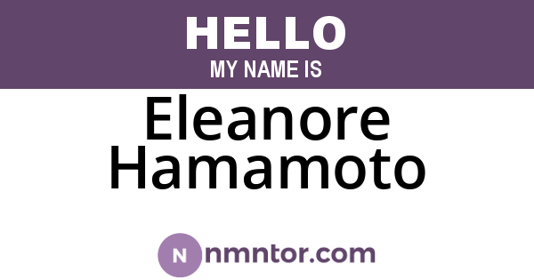 Eleanore Hamamoto