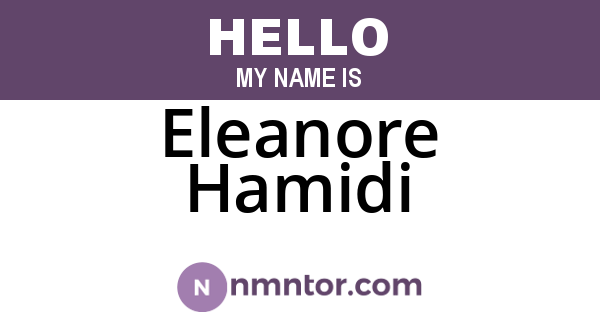 Eleanore Hamidi