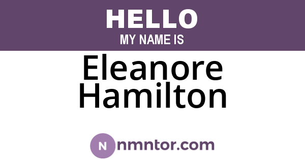 Eleanore Hamilton