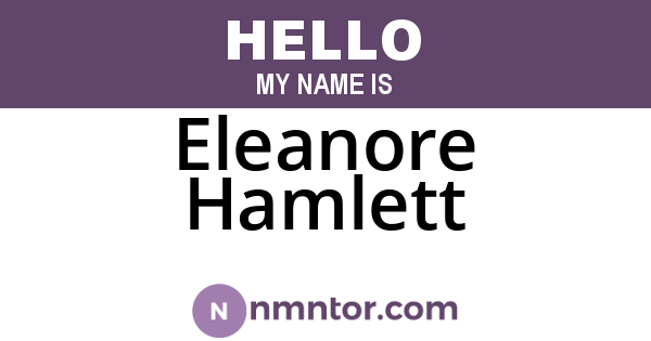 Eleanore Hamlett