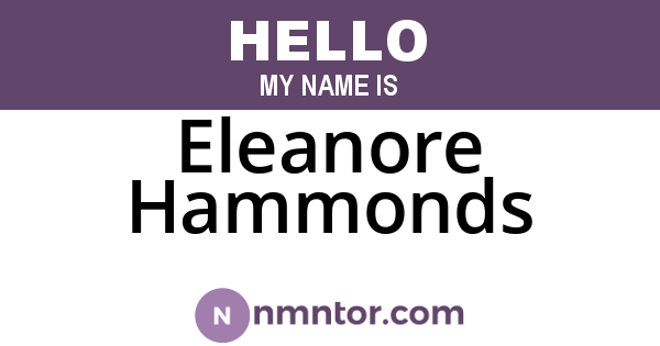 Eleanore Hammonds