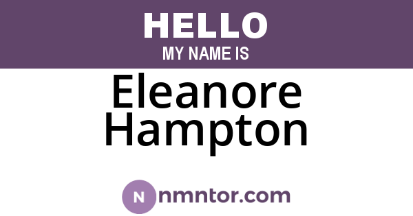 Eleanore Hampton