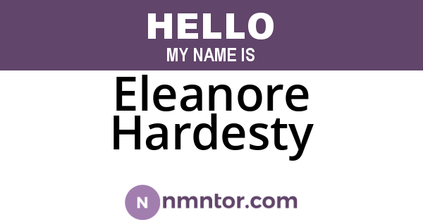 Eleanore Hardesty