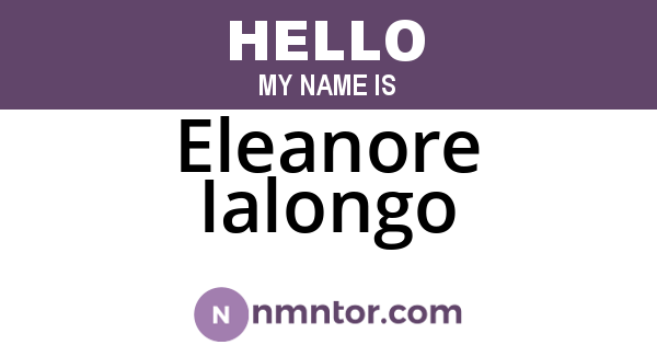 Eleanore Ialongo