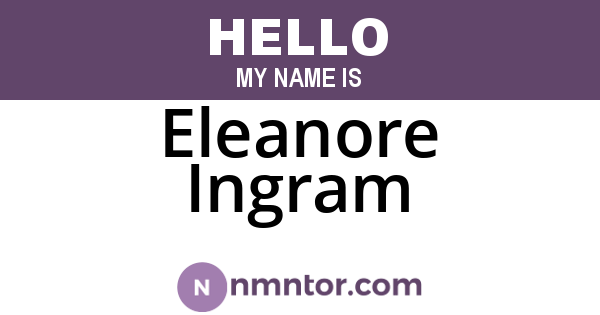 Eleanore Ingram