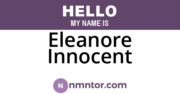 Eleanore Innocent
