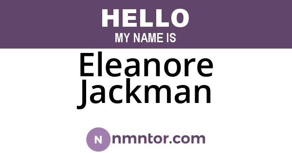 Eleanore Jackman