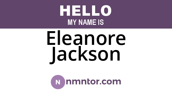 Eleanore Jackson