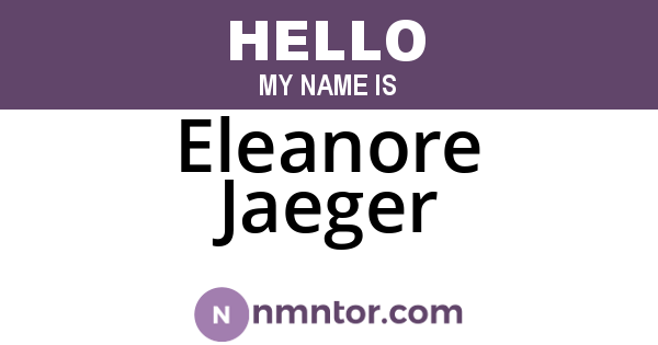 Eleanore Jaeger
