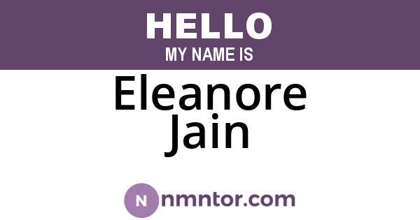 Eleanore Jain