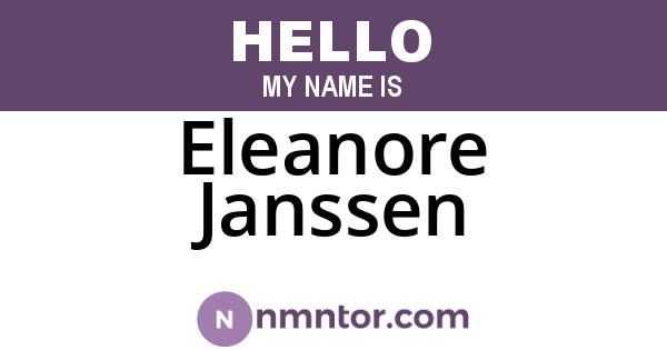 Eleanore Janssen