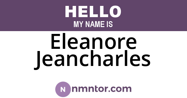 Eleanore Jeancharles