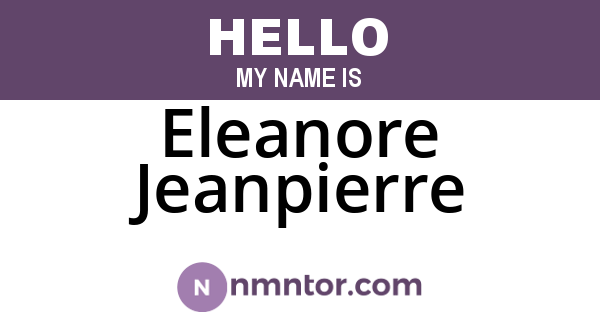 Eleanore Jeanpierre