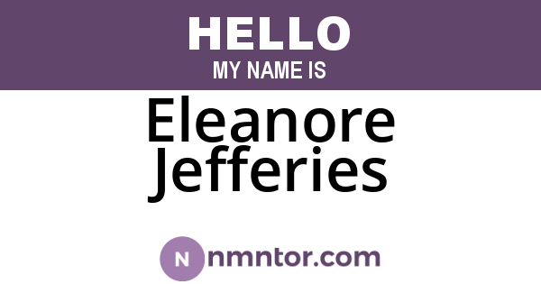 Eleanore Jefferies