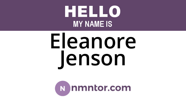 Eleanore Jenson
