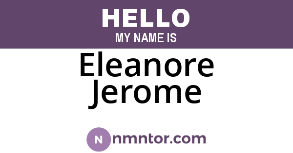 Eleanore Jerome