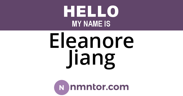 Eleanore Jiang