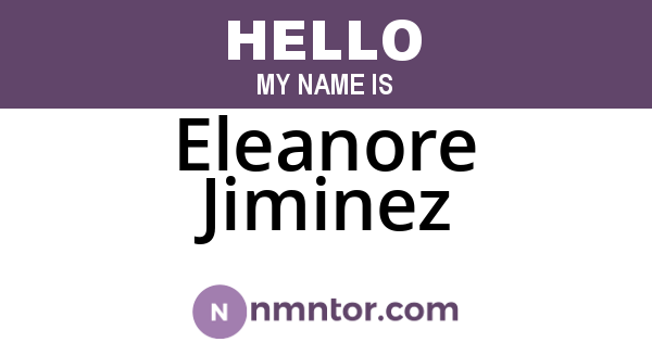 Eleanore Jiminez