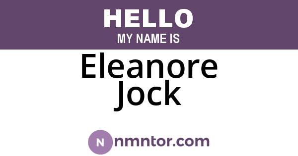 Eleanore Jock