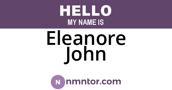 Eleanore John