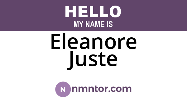 Eleanore Juste