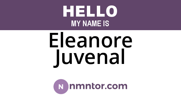 Eleanore Juvenal