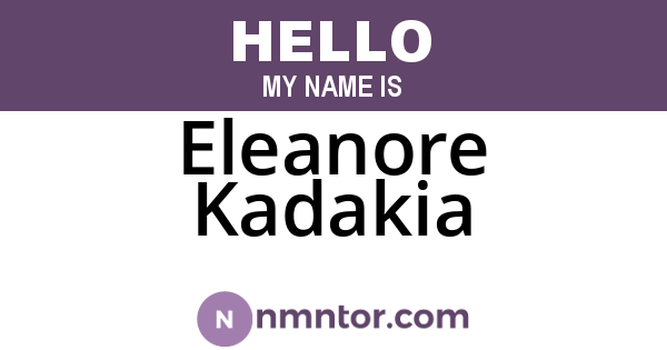 Eleanore Kadakia