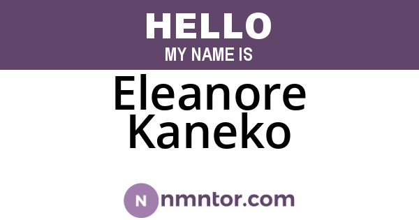 Eleanore Kaneko