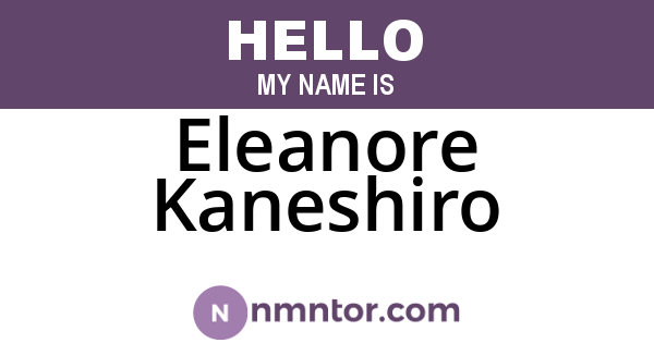Eleanore Kaneshiro