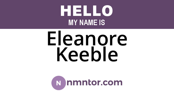 Eleanore Keeble