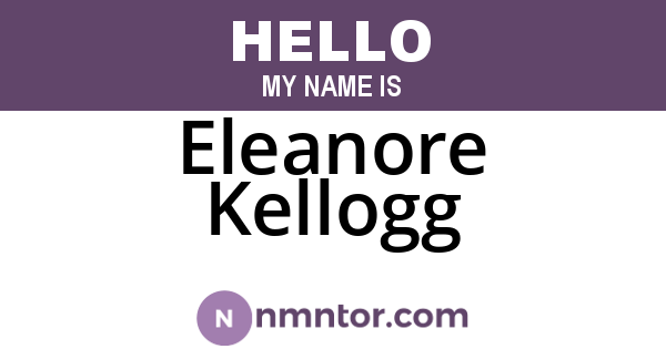 Eleanore Kellogg
