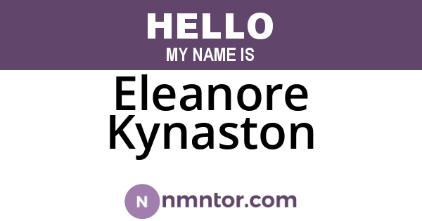 Eleanore Kynaston