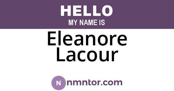 Eleanore Lacour