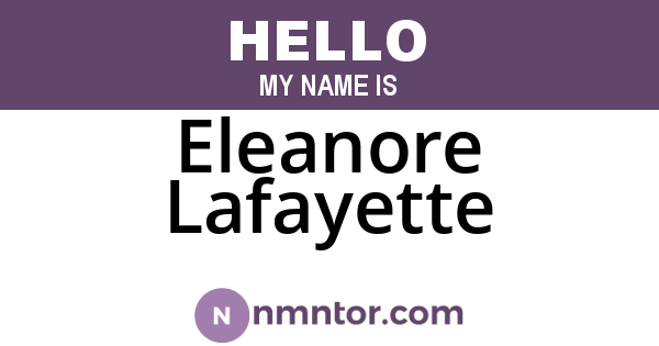 Eleanore Lafayette