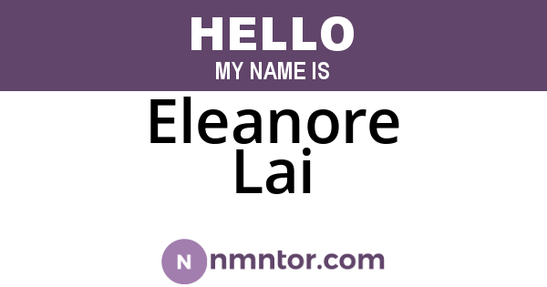 Eleanore Lai