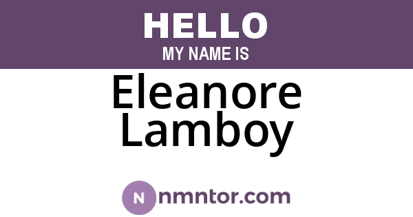 Eleanore Lamboy