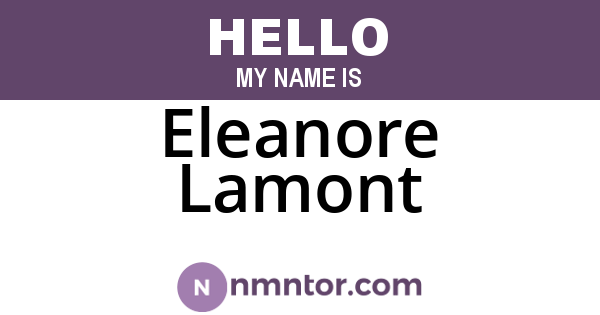 Eleanore Lamont