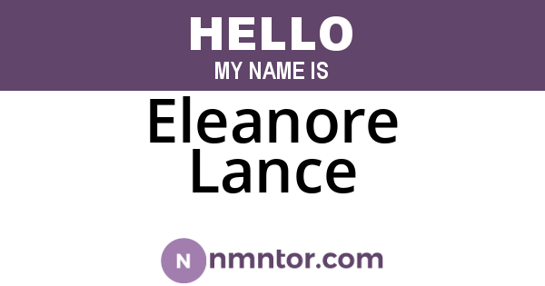 Eleanore Lance