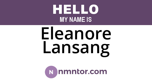 Eleanore Lansang