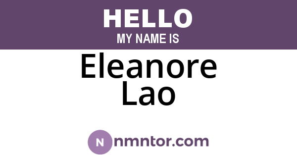 Eleanore Lao