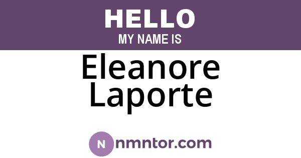 Eleanore Laporte
