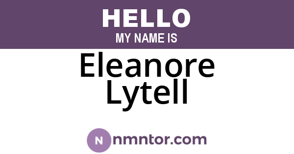 Eleanore Lytell