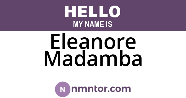 Eleanore Madamba
