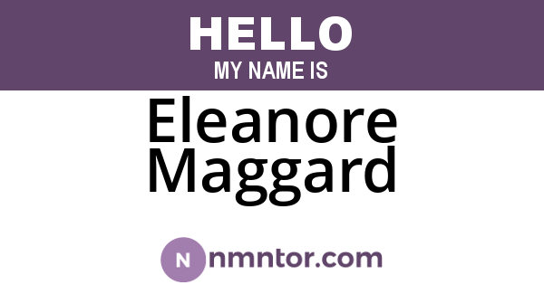Eleanore Maggard